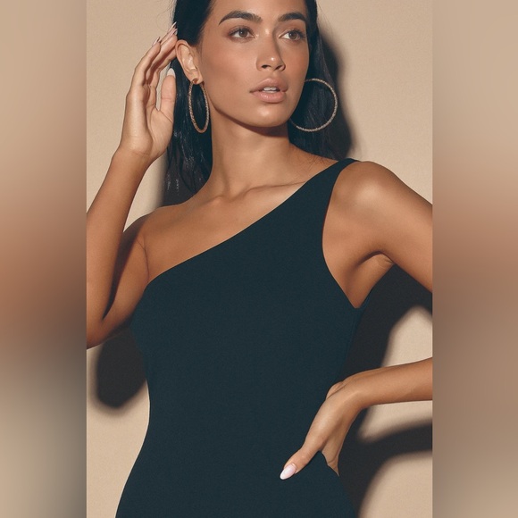 Lulus Late Night Love Black One-Shoulder Bodycon Dress - Picture 5 of 10